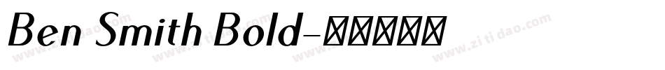 Ben Smith Bold字体转换